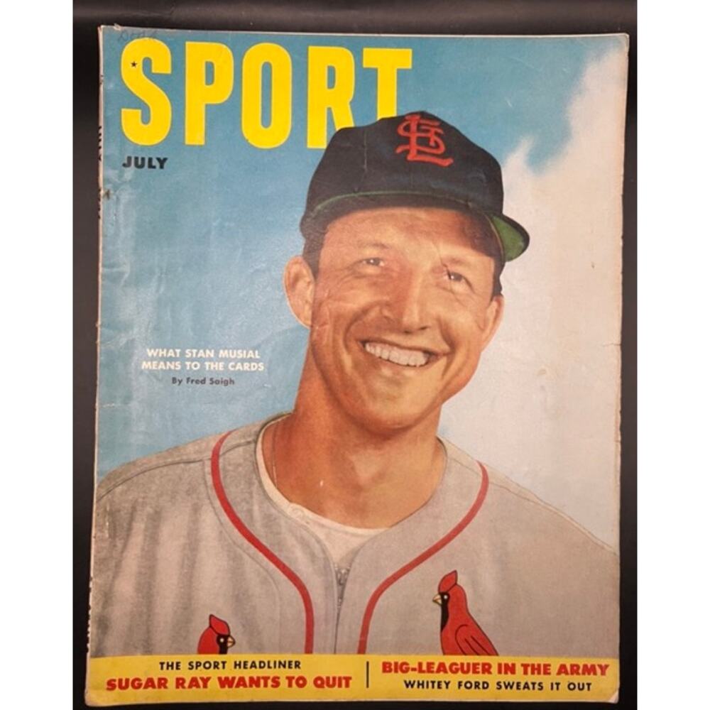 1952 Sport Stan Musial Magazine St. Louis Cardinals, Ted Williams, Larry Doby